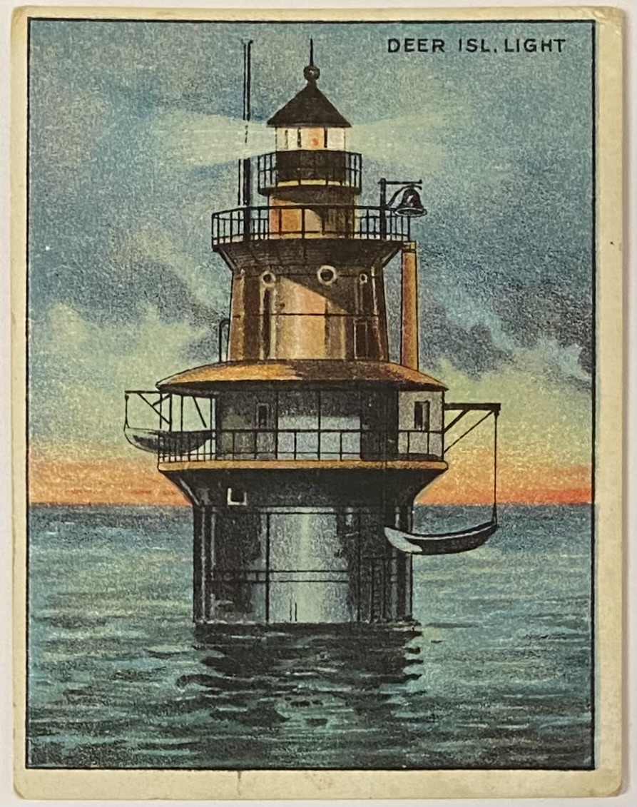 Deer Island Light 1911 Hassan Cigarettes Light House Series Card - KBK ...