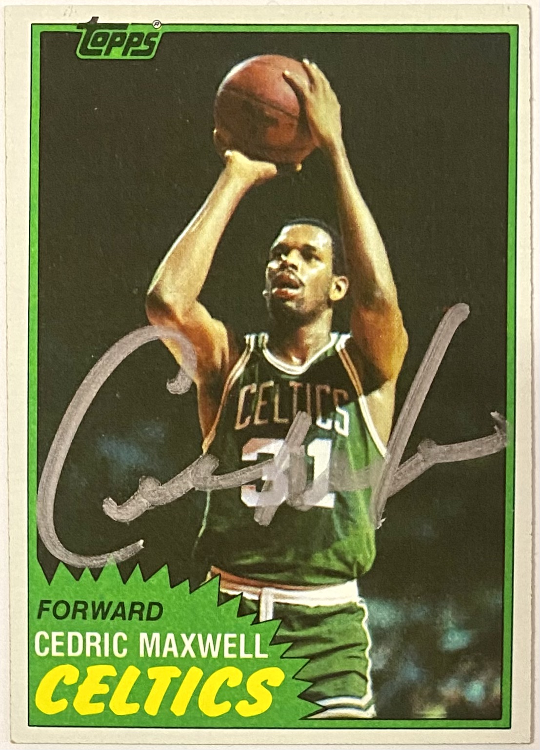 Cedric Maxwell Autographed 1981-82 Topps Boston Celtics Basketball Card ...