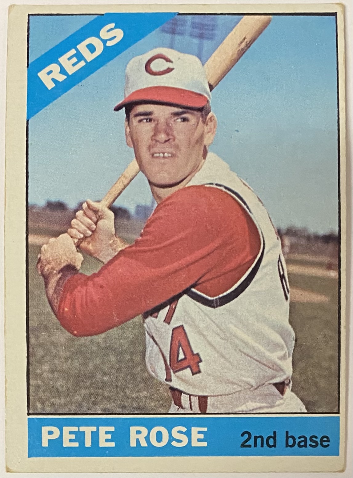 Pete Rose 1966 Topps Cincinnati Reds Baseball Card KBK Sports