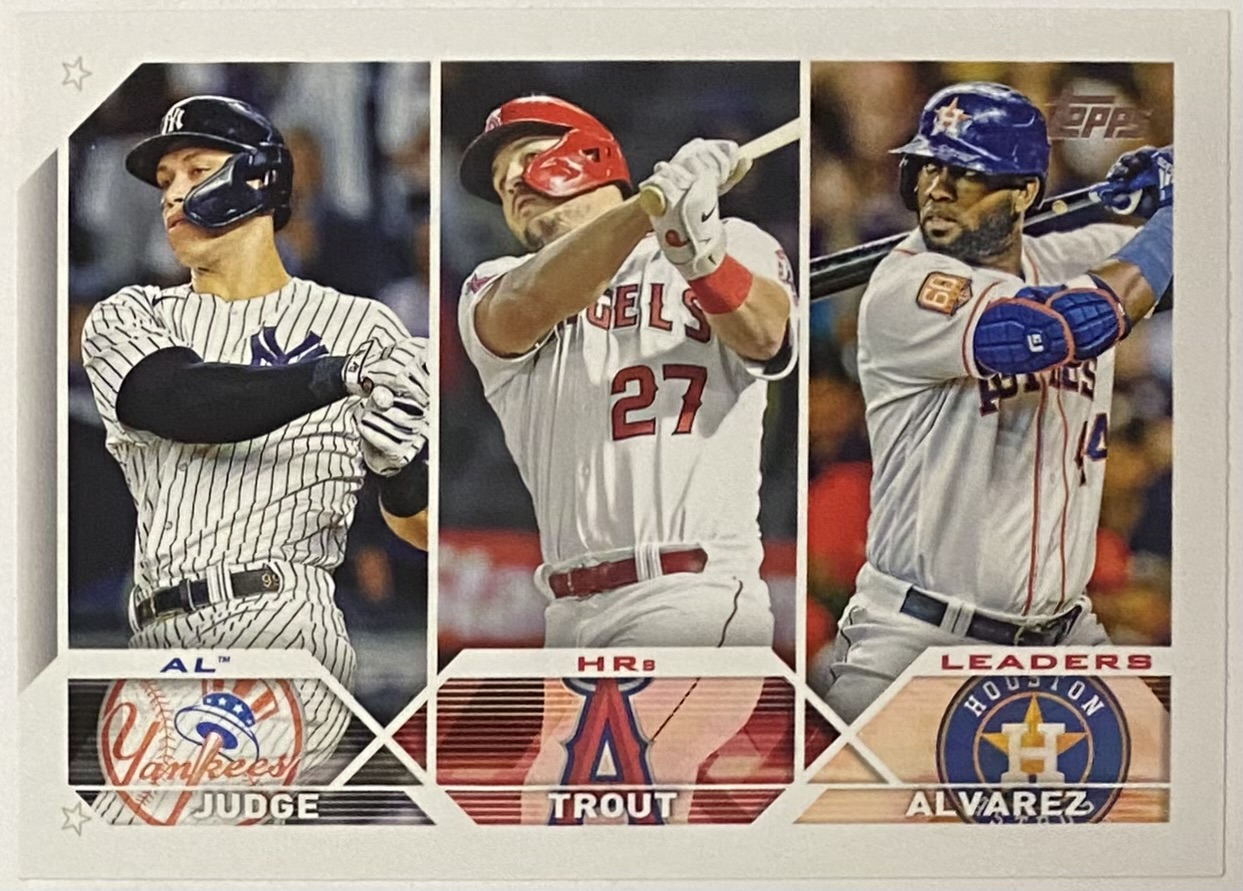 Aaron Judge, Mike Trout & Yordan Alvarez 2022 Topps Baseball AL Home