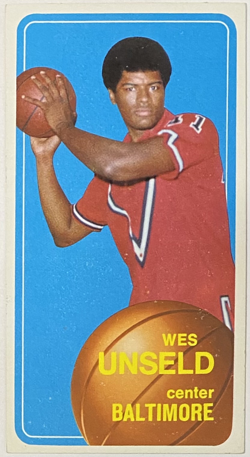 Wes Unseld Topps Baltimore Bullets Basketball Card Kbk Sports