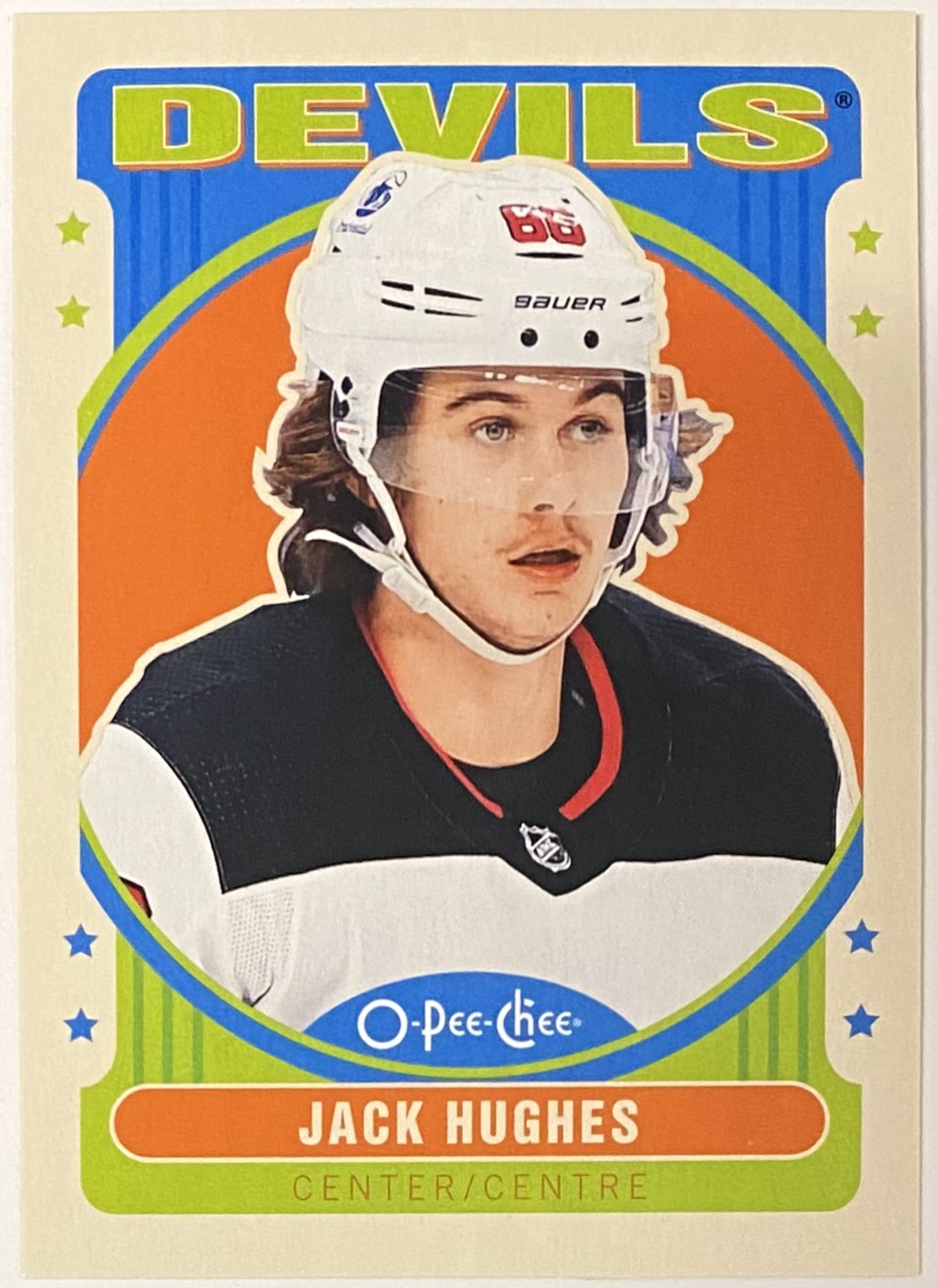 Jack Hughes 2021-22 O-Pee-Chee Hockey New Jersey Devils Retro Card ...