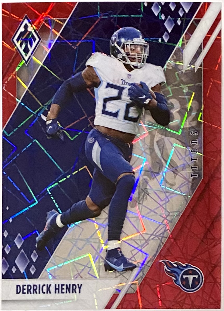 Derrick Henry 2021 Panini Phoenix Football Tennessee Titans Red Lazer 