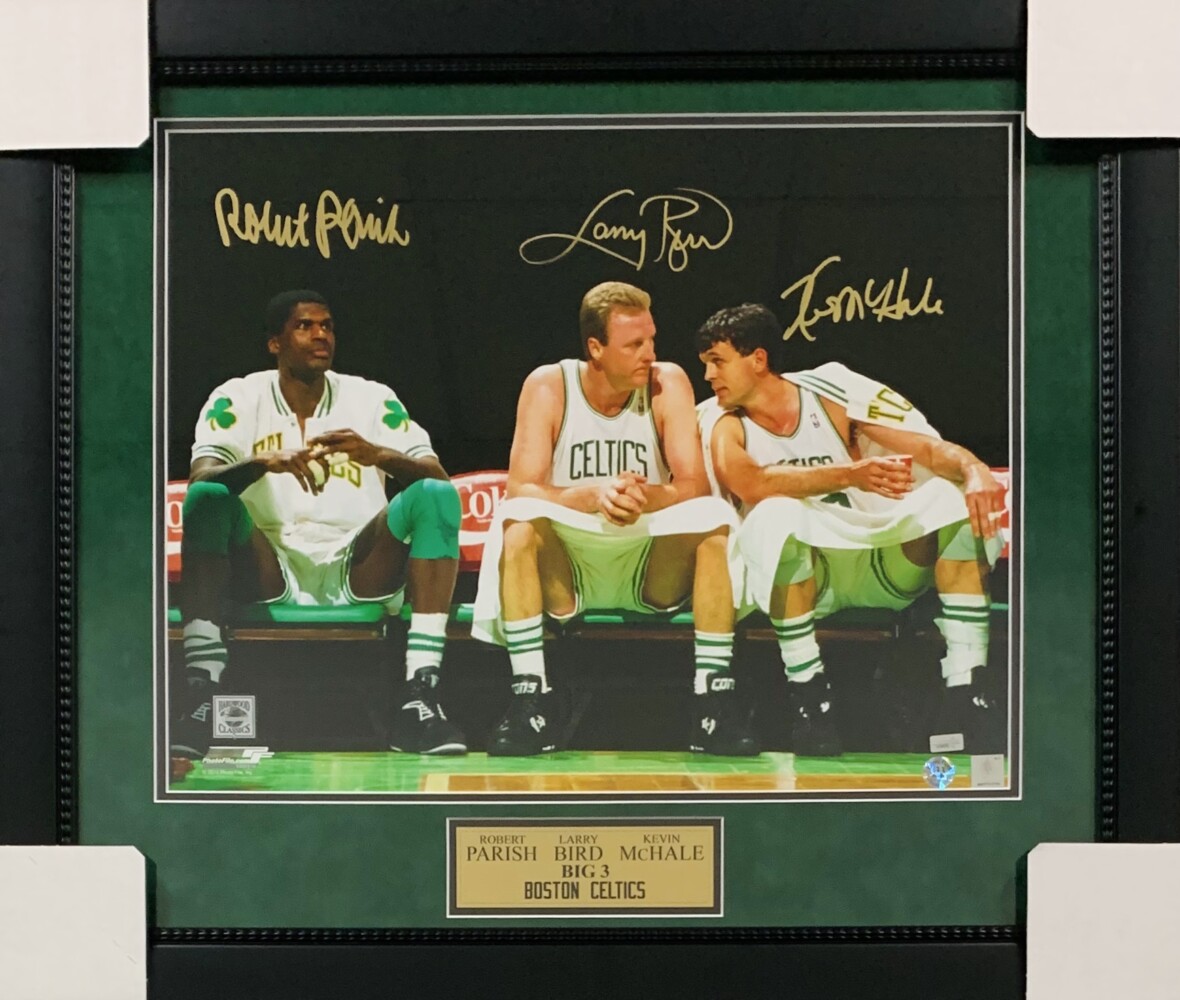 Larry Bird Kevin McHale Robert Parish Autographed Boston Celtics