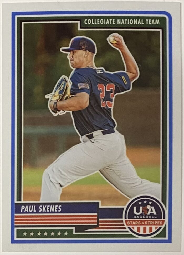 Paul Skenes 2023 Panini USA Baseball Stars & Stripes Collegiate