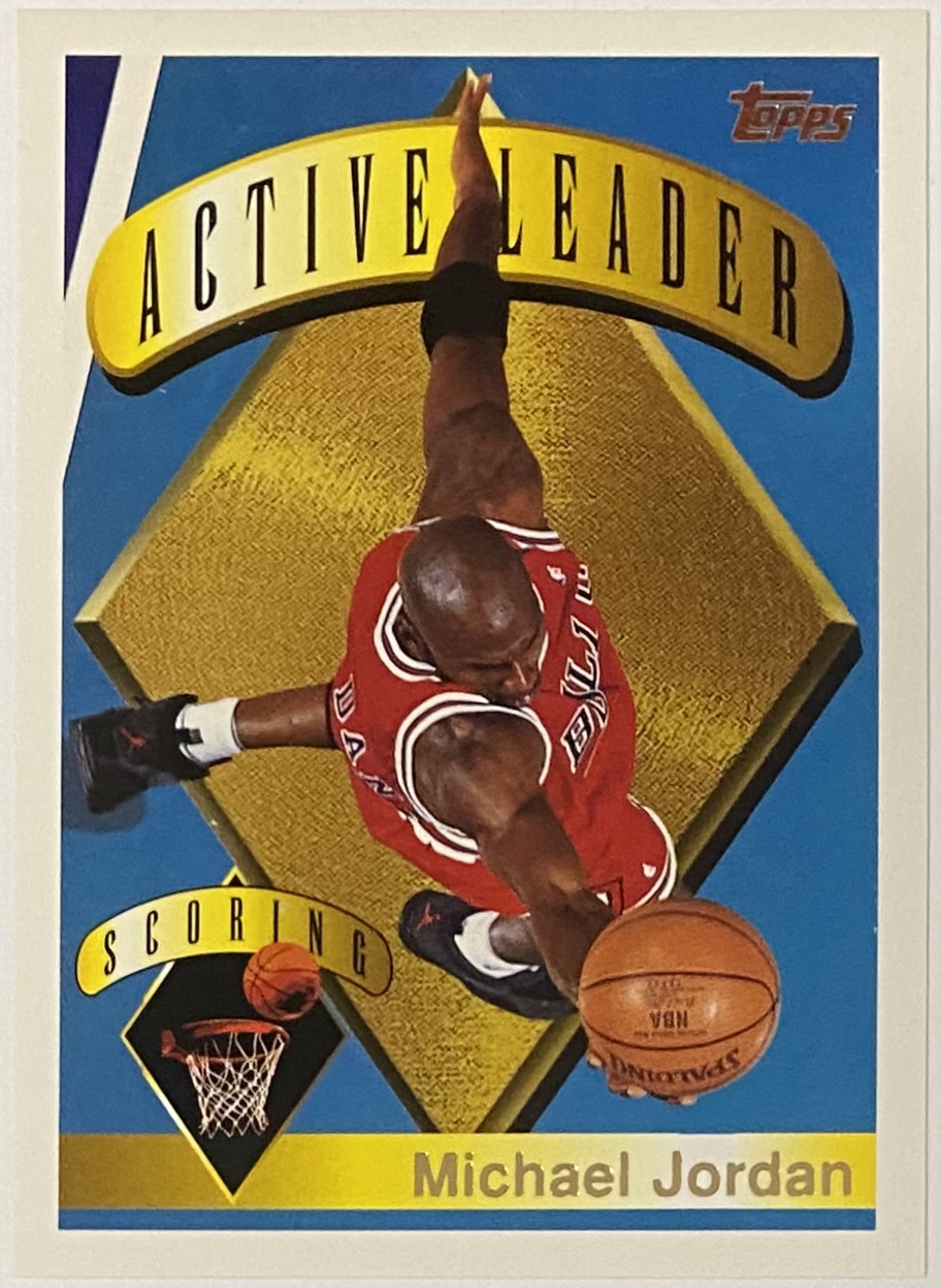 Michael Jordan 1995-96 Topps Chicago Bulls Basketball Active Leader Scoring  Card - KBK Sports