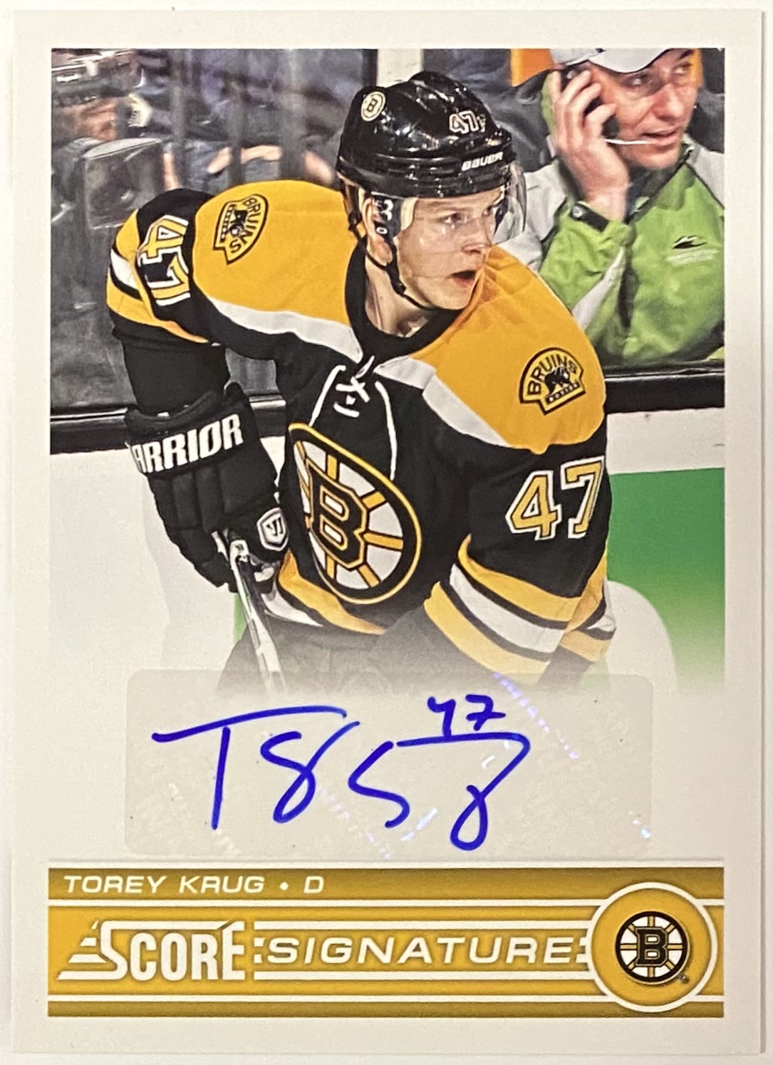 Torey Krug Autographed 2013-14 Panini Score Hockey Boston Bruins Score ...