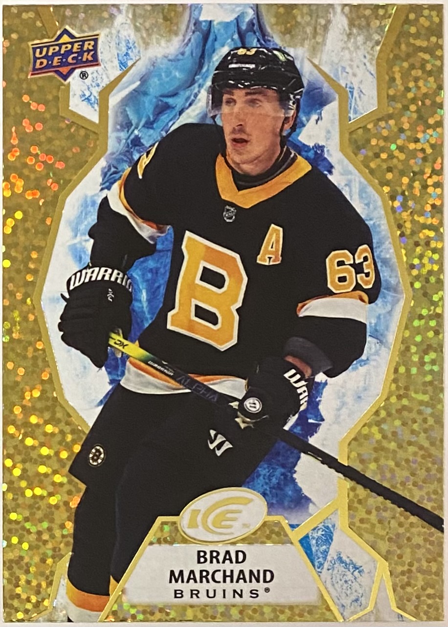 Brad Marchand 2021-22 Upper Deck Ice Hockey Boston Bruins Gold Card ...