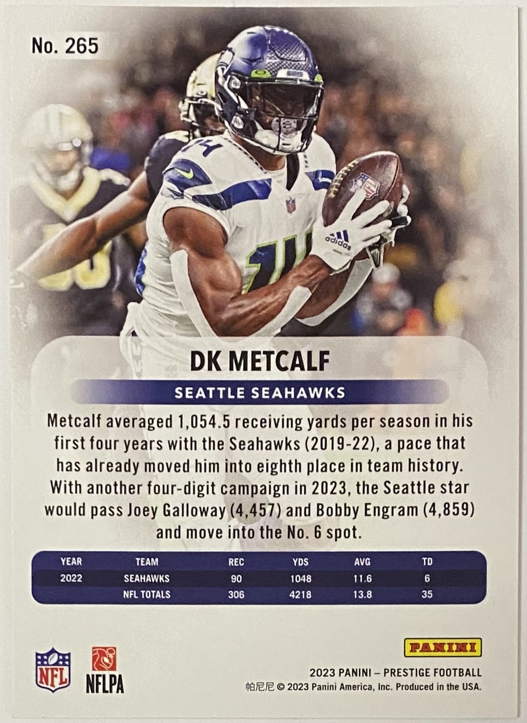 DK Metcalf 2023 Panini Prestige Football Seattle Seahawks Xtra Points ...