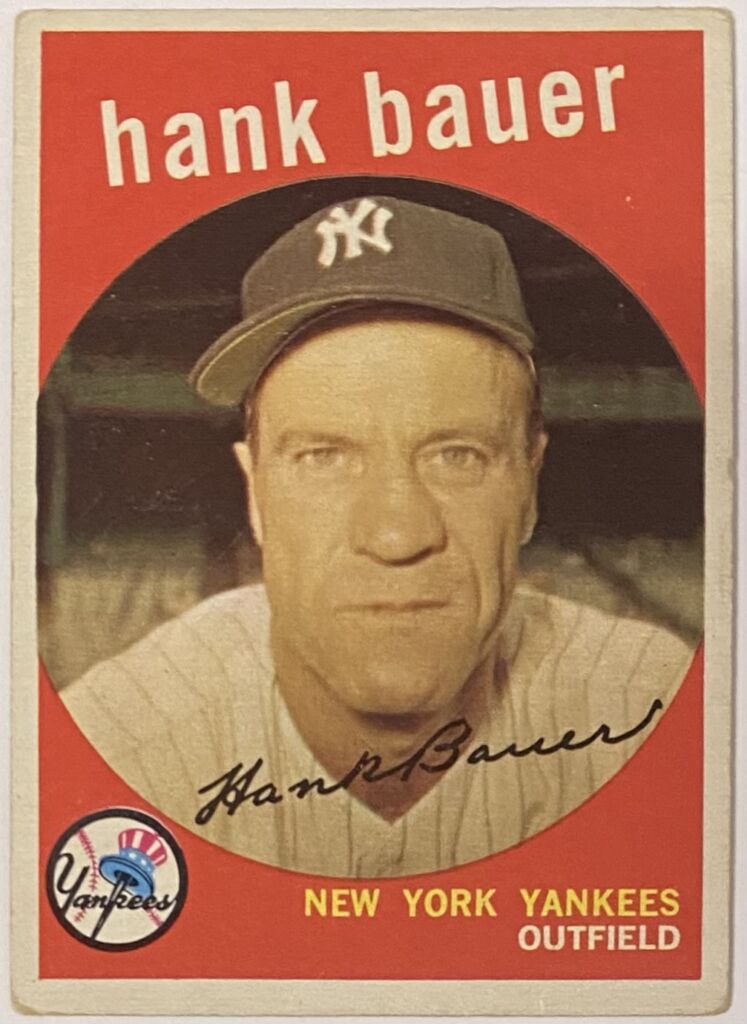 Hank Bauer 1959 Topps New York Yankees Baseball Card - KBK Sports