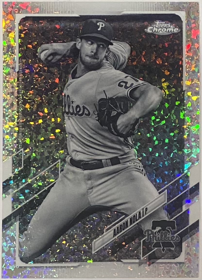 Aaron Nola 2021 Topps Chrome Philadelphia Phillies Baseball Black