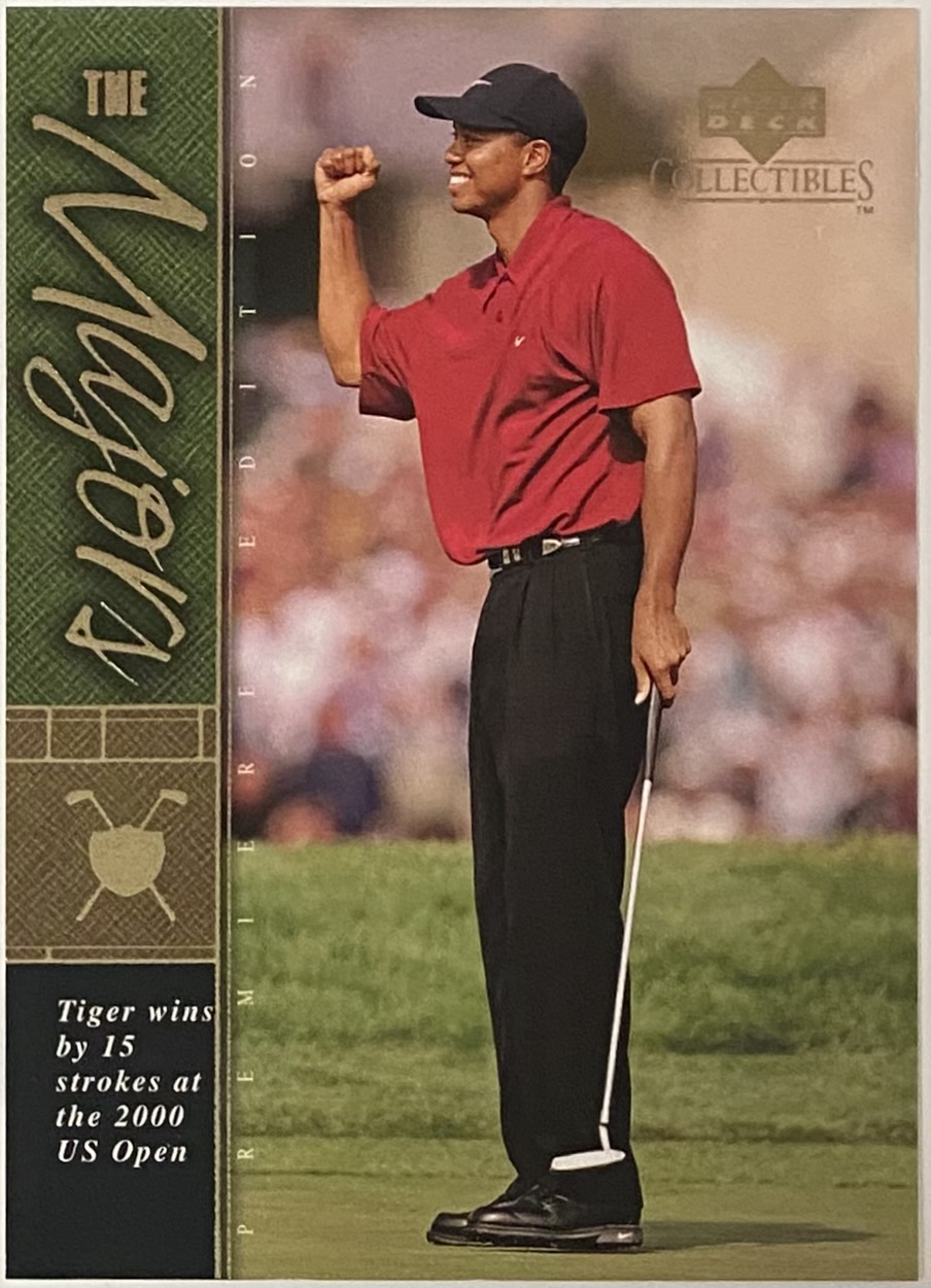 Tiger Woods 2002 Upper Deck Collectibles Golf The Majors Tiger Wins by ...