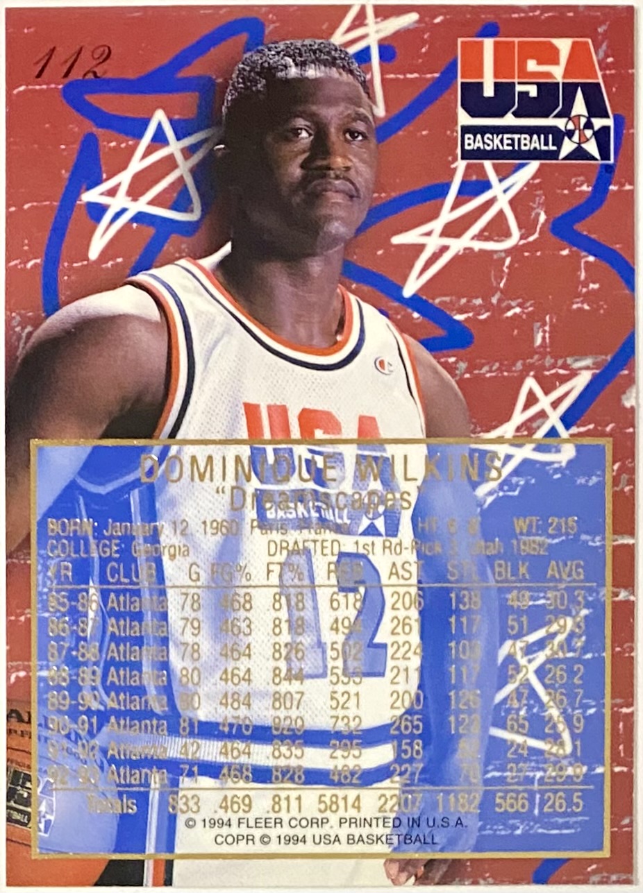 Dominique Wilkins 1994 Flair Team USA Basketball Dreamscapes Card - KBK ...