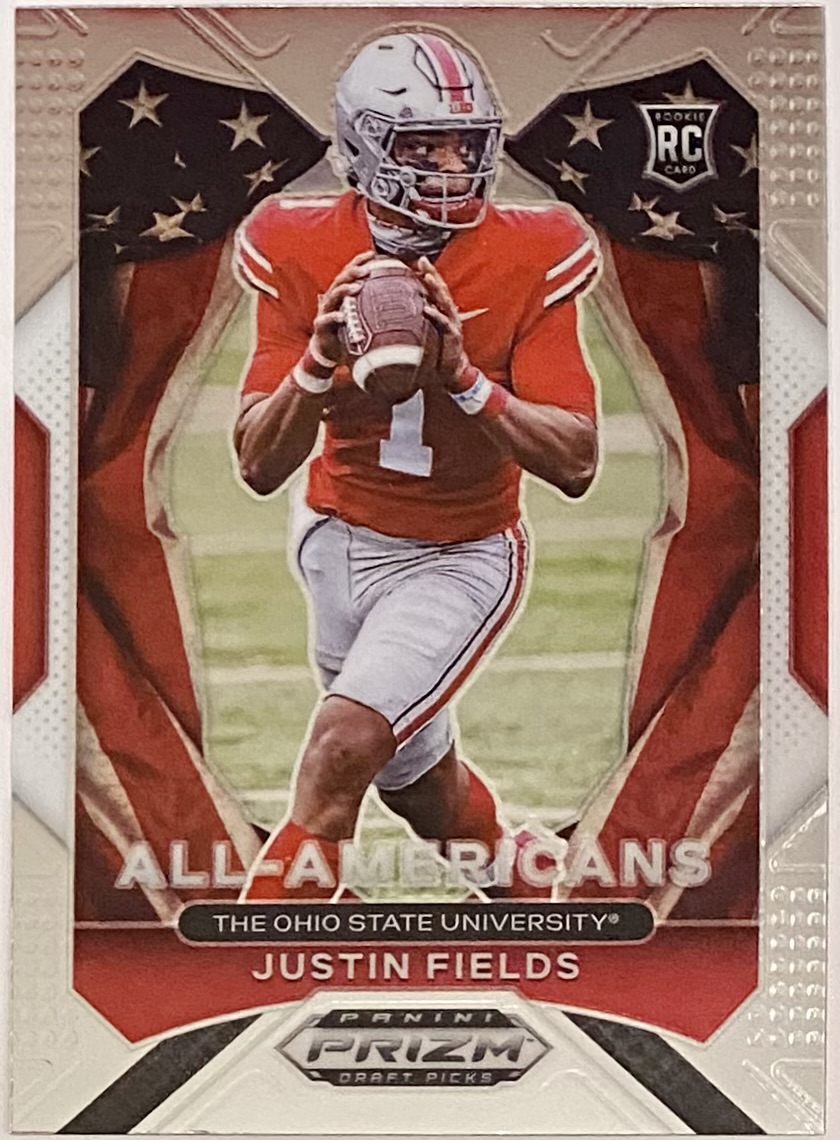 Justin Fields Panini Prizm Draft Picks Football Ohio State Buckeyes All Americans Rookie