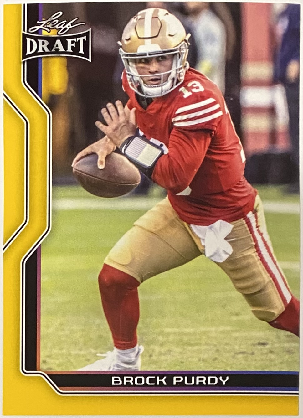 Brock Purdy 2023 Leaf Draft San Francisco 49ers Football Gold Card