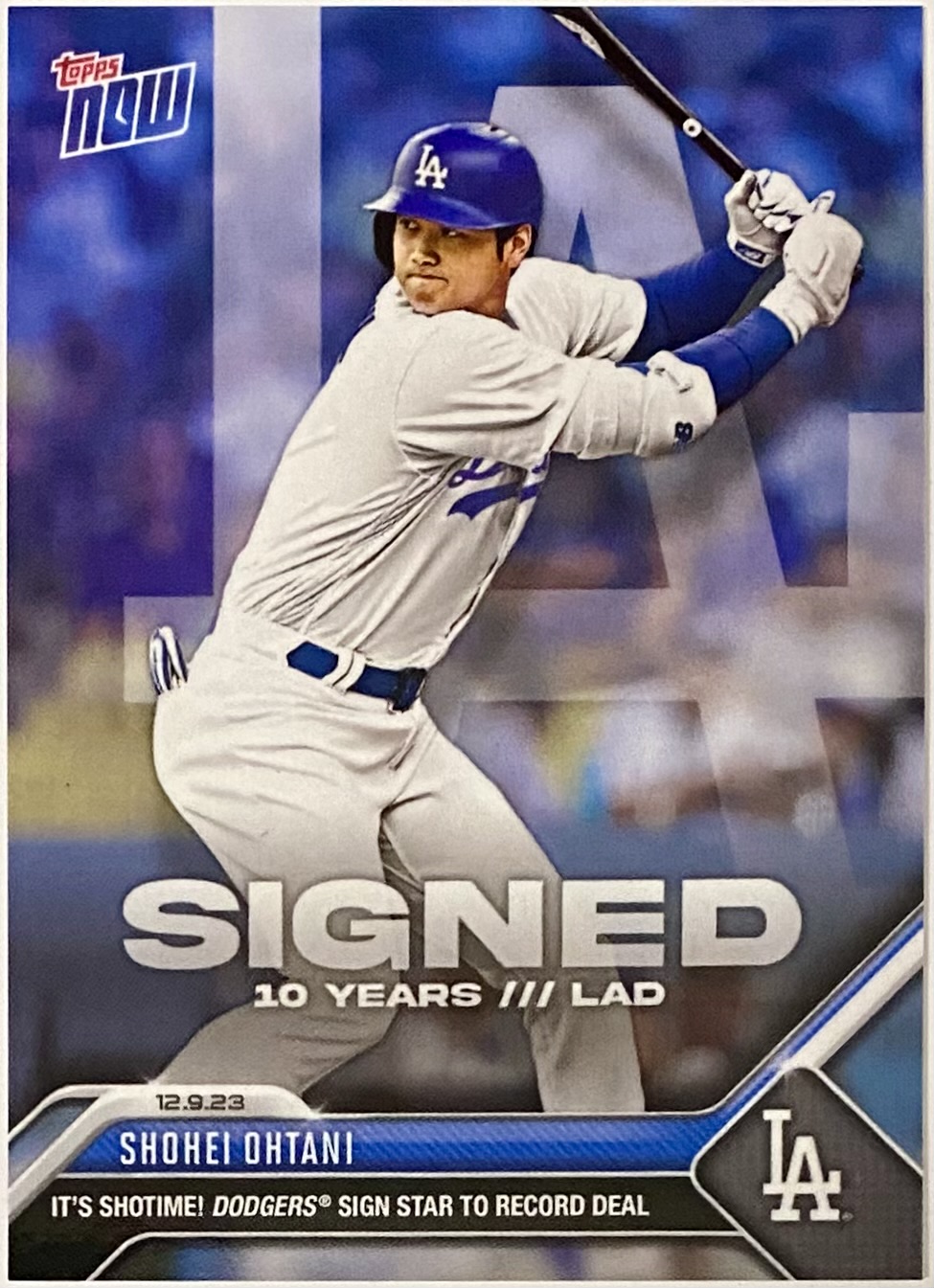 Shohei Ohtani 2023 Topps Now Los Angeles Dodgers Baseball Signed 10 ...