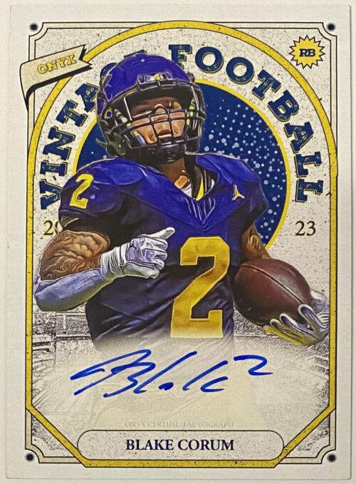 Blake Corum Autographed 2023 Onyx Vintage Michigan Wolverines