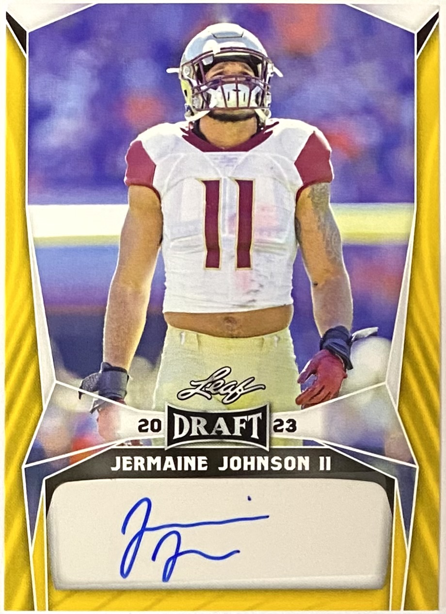 Jermaine Johnson Ii Autographed 2023 Leaf Draft Florida State Seminoles 