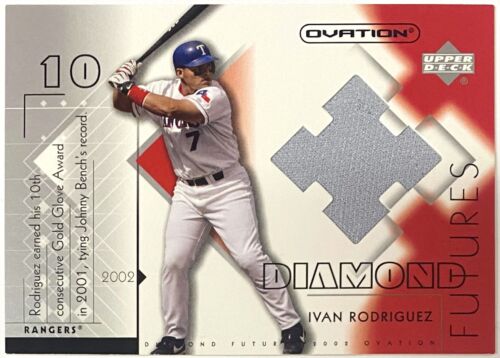 Ivan Rodriguez 2001 Fleer Premium Game-Worn Jersey Card