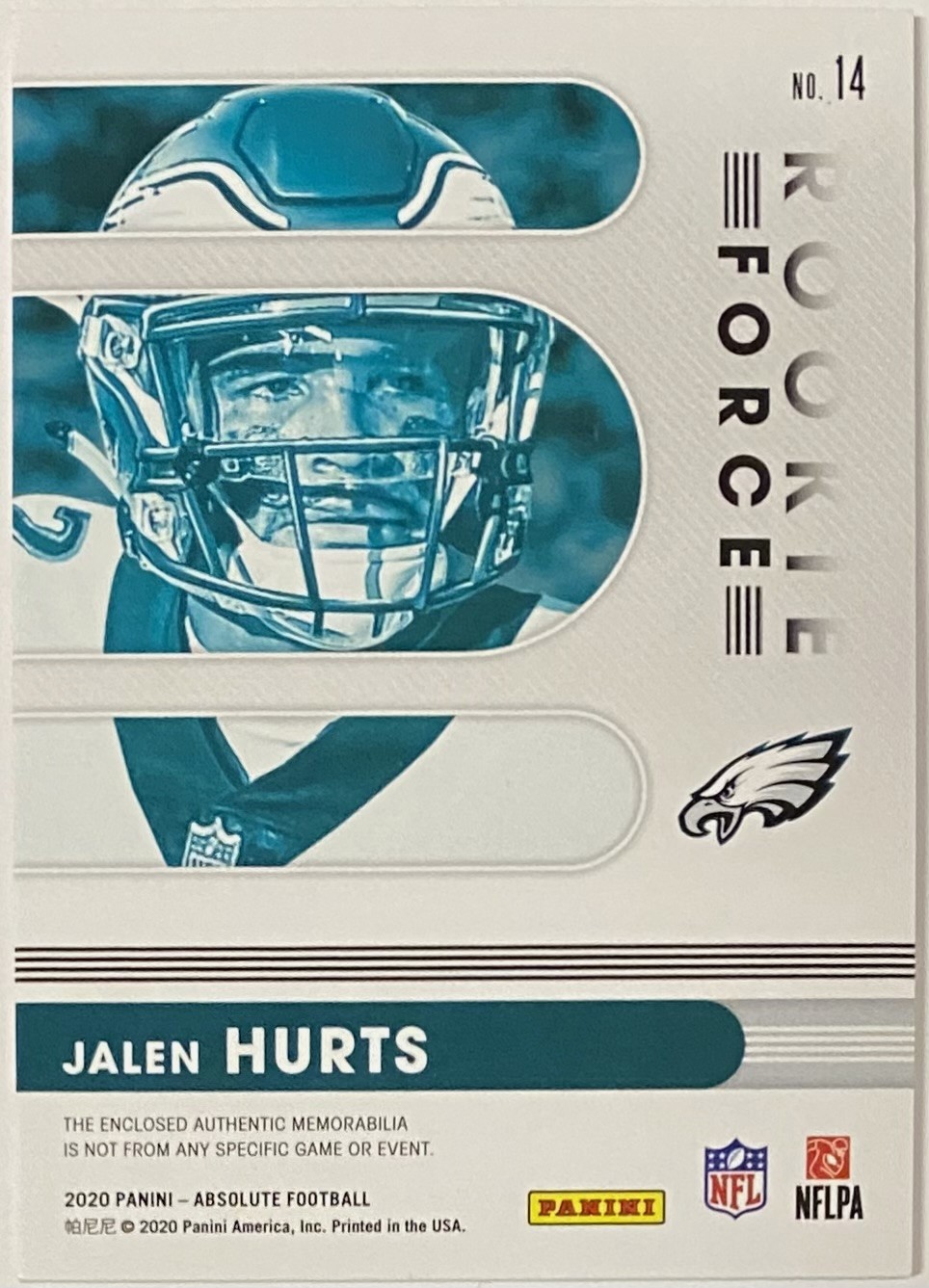 JALEN HURTS hot 2020 PANINI ABSOLUTE 1ST GRADED 10 ROOKIE CARD PHILADELPHIA EAGLES