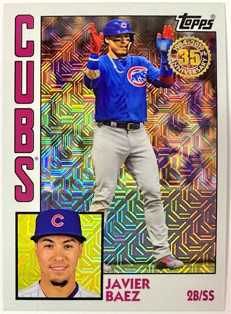 Javier Baez 2019 Topps Chicago Cubs Baseball Silver Pack Retro Card ...