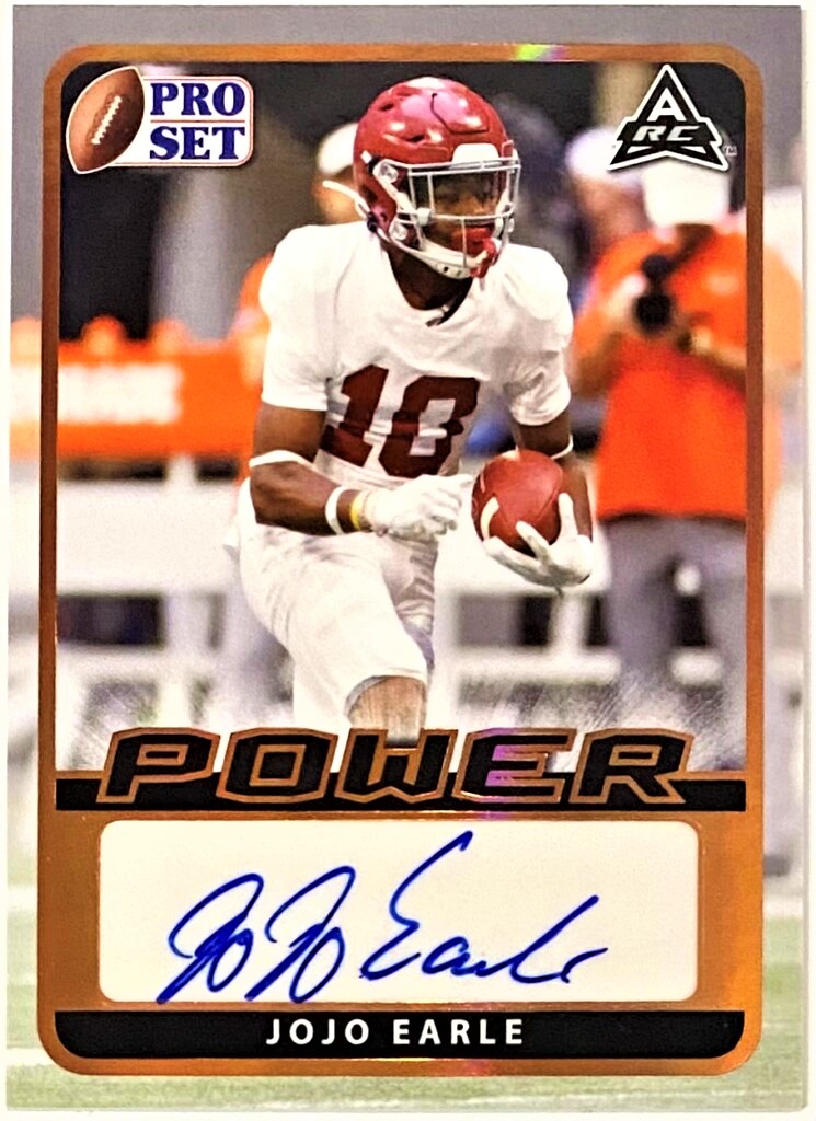 Jojo Earle Autographed 2021 Leaf Pro Set Power Alabama Crimson Tide ...