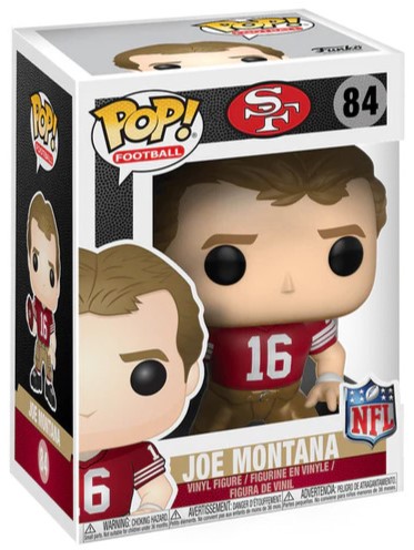 Joe Montana Signed 49ers #84 Funko Pop! Vinyl Figure (Beckett)