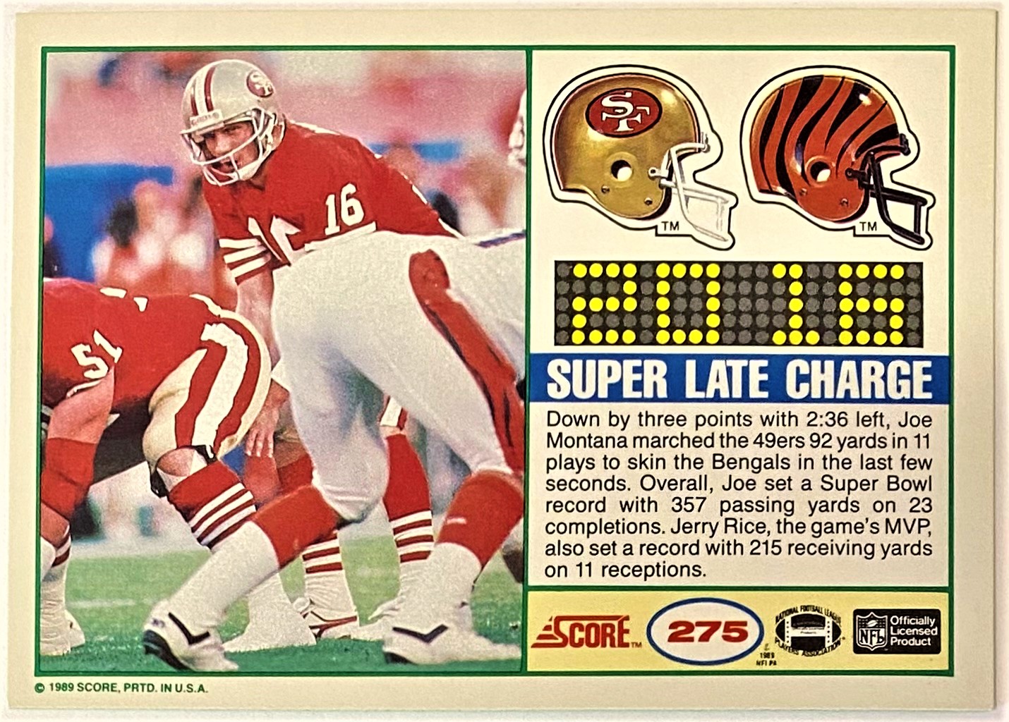 San Francisco 49ers Jerry Rice, Super Bowl Xxiii Sports