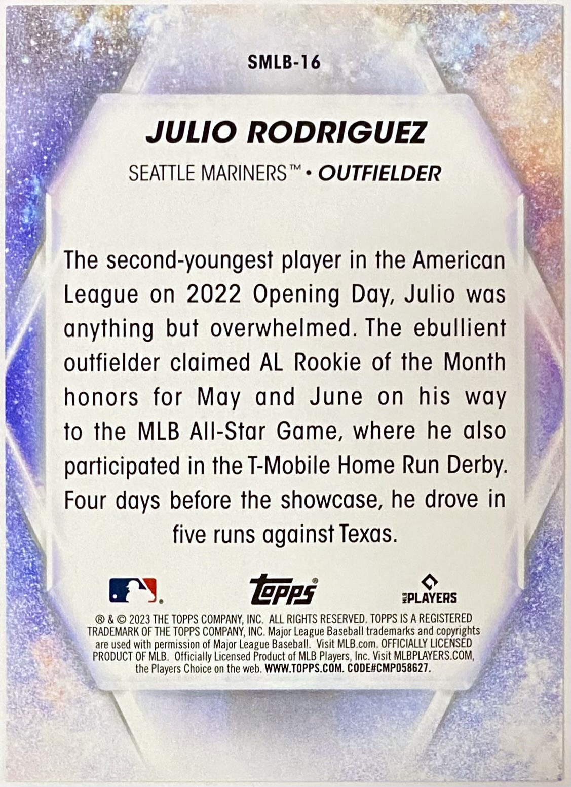 Julio Rodriguez 2023 Topps Seattle Mariners Baseball Stars of MLB Card ...