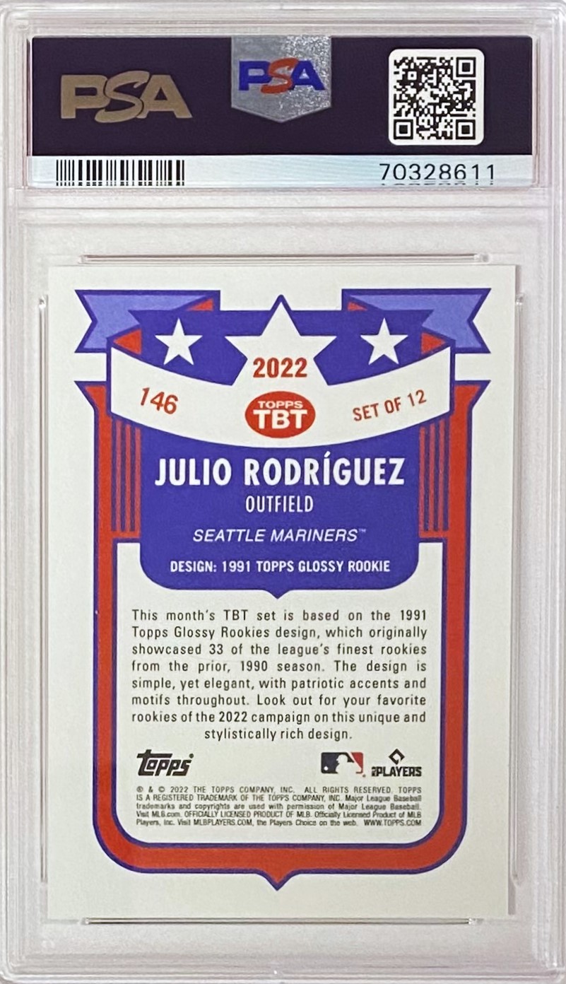 2022 Topps Project 100 Julio Rodriguez Rookie #62 online DJ Skee PSA 10