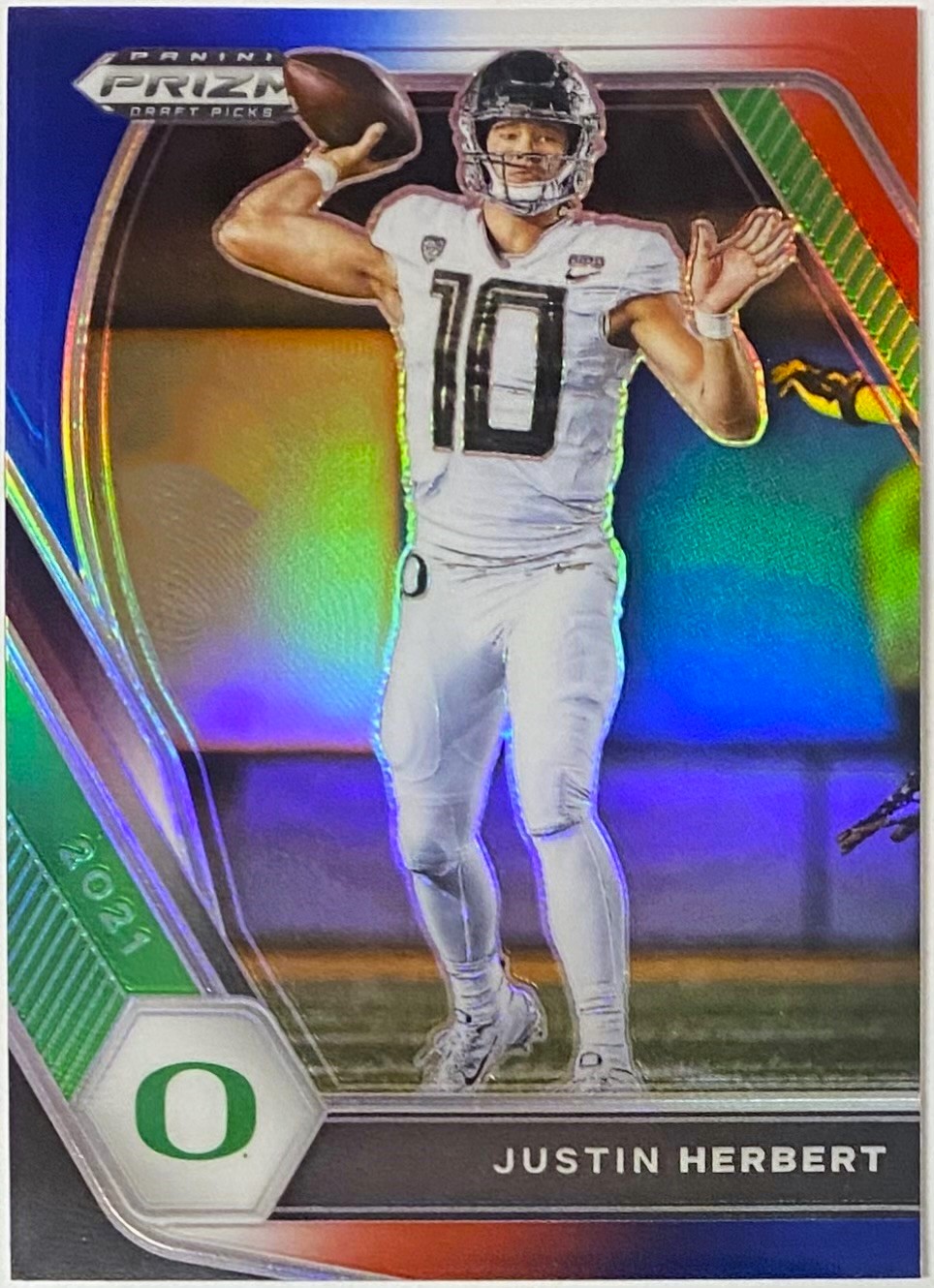 Justin Herbert red white selling blue Prizm