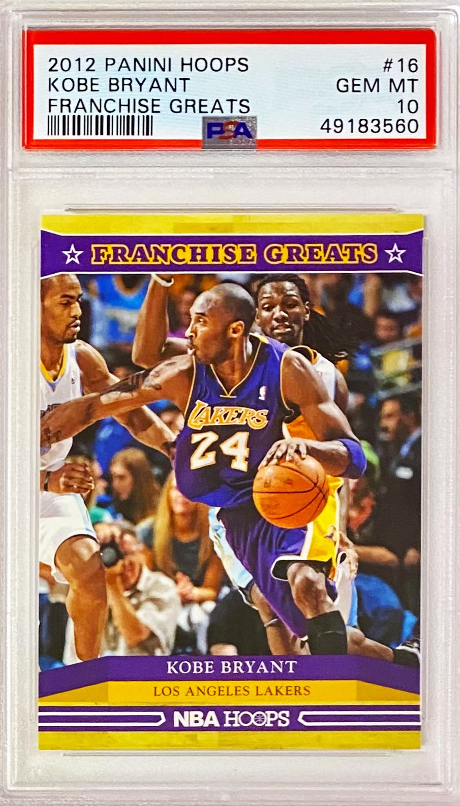 2012 Panini Kobe Anthology store #198 Kobe Bryant Graded CGG 10 Gem Mint