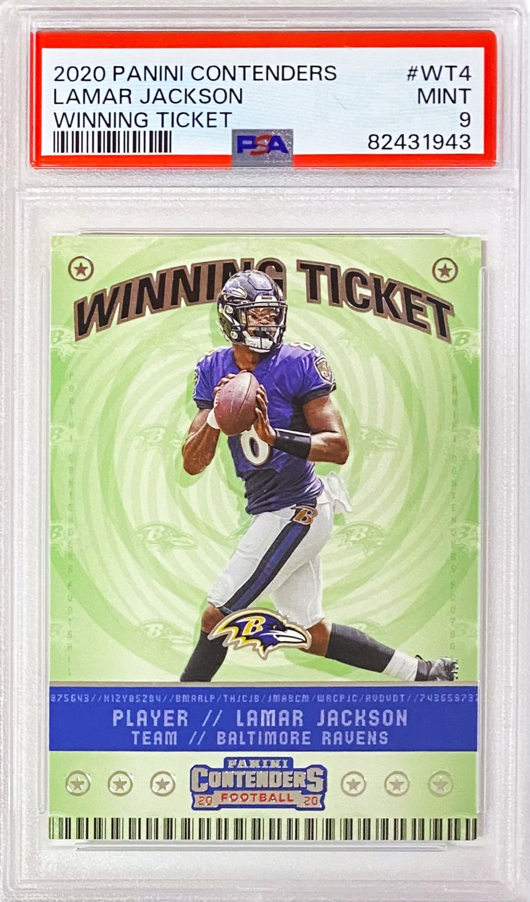 Lamar Jackson On The Horizon selling PSA 9