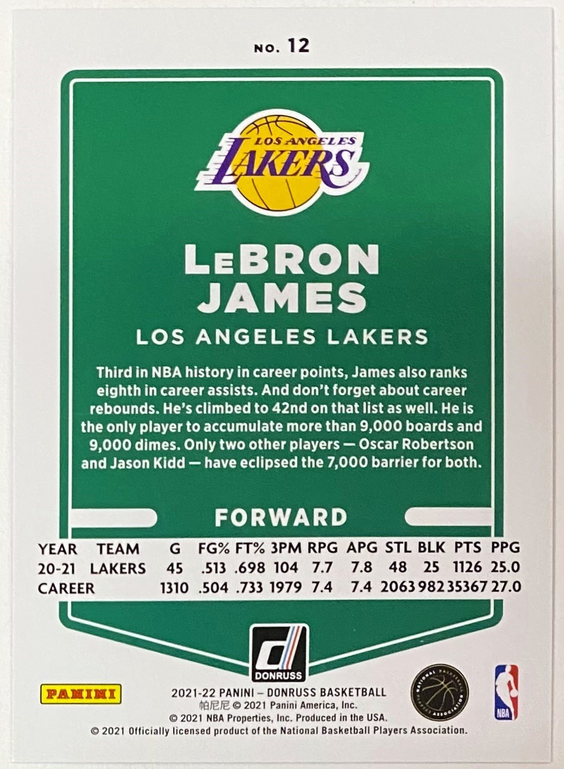 2021-22 Panini Donruss Optic LEBRON JAMES Red Prizm Parallel /99 - 2024 Lakers