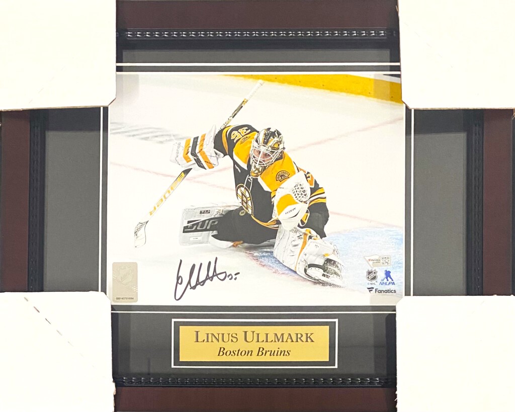 Linus Ullmark Black Boston Bruins Autographed 2023 Vezina