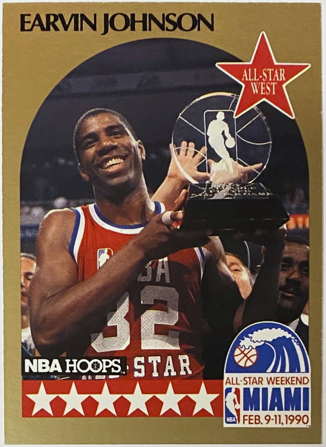 Magic Johnson 1990-91 NBA Hoops Los Angeles Lakers Basketball All-Star West  Card - KBK Sports