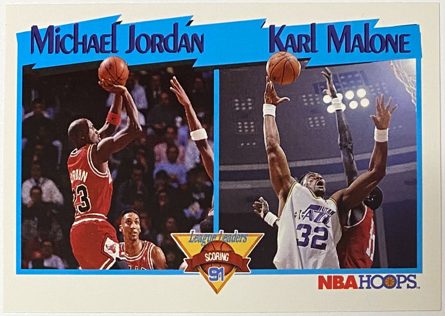 Michael Jordan & Karl Malone 1991-92 NBA Hoops League Leaders