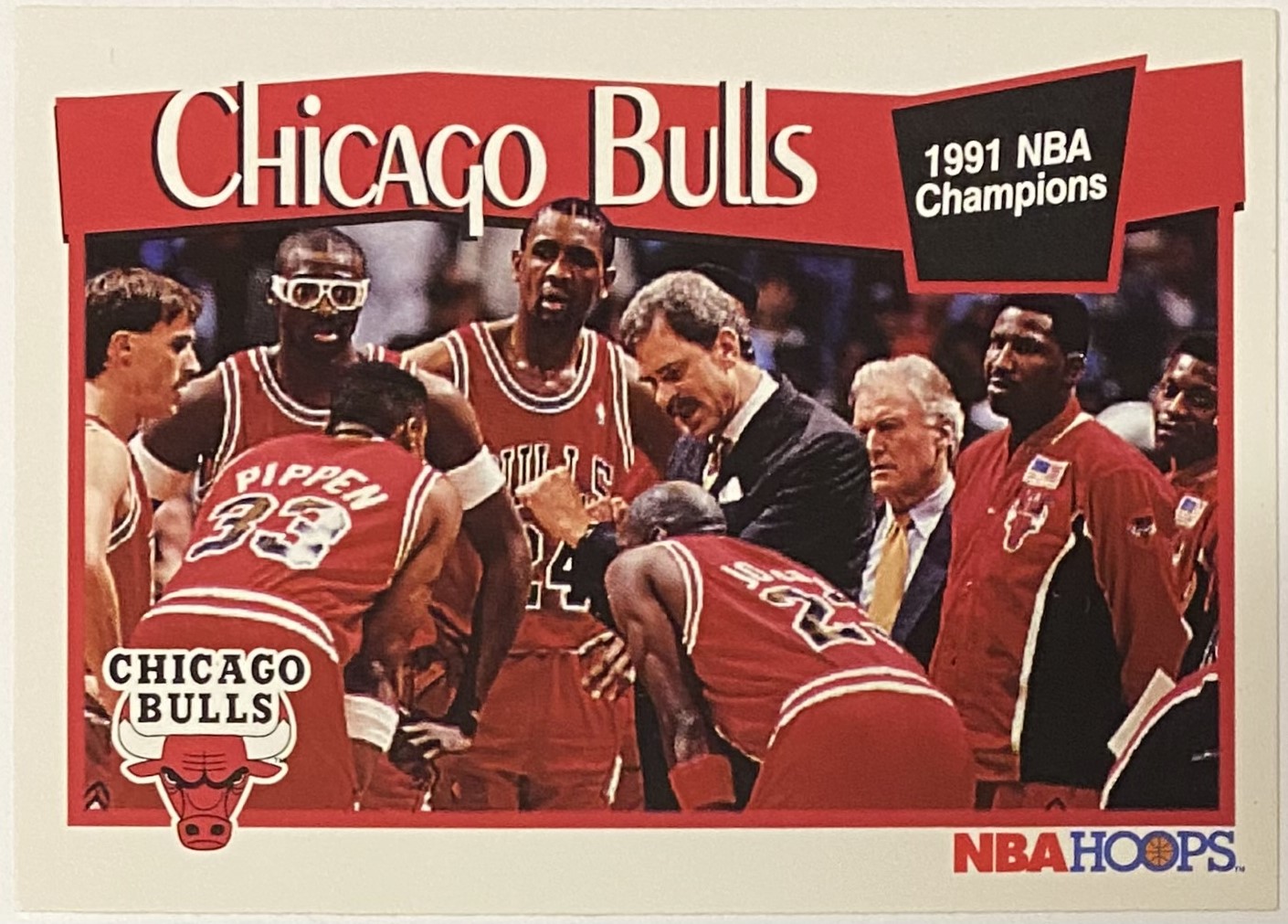 Michael Jordan 1990-91 NBA Hoops Chicago Bulls Basketball NBA Champions Card  - KBK Sports