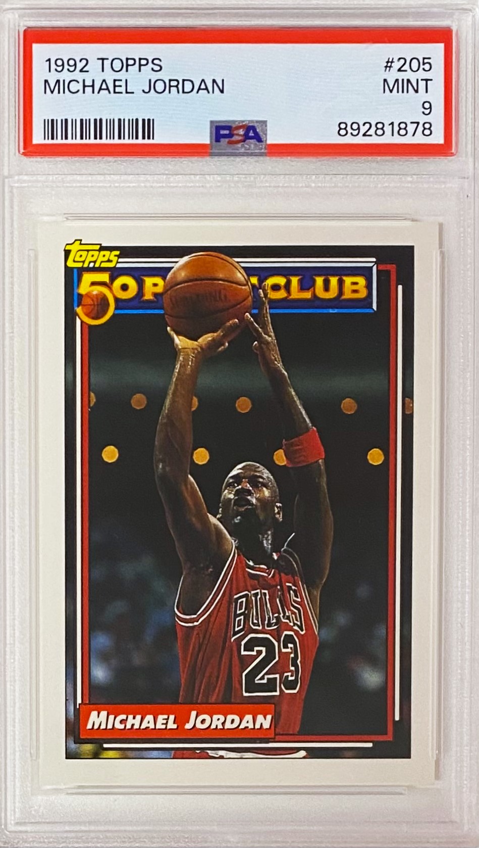 Michael Jordan Topps 50 top Point Club Basketball Card