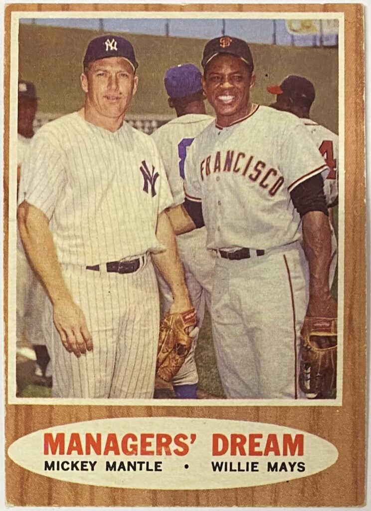 Mickey Mantle & Willie Mays 1962 Topps New York Yankees/San Francisco ...