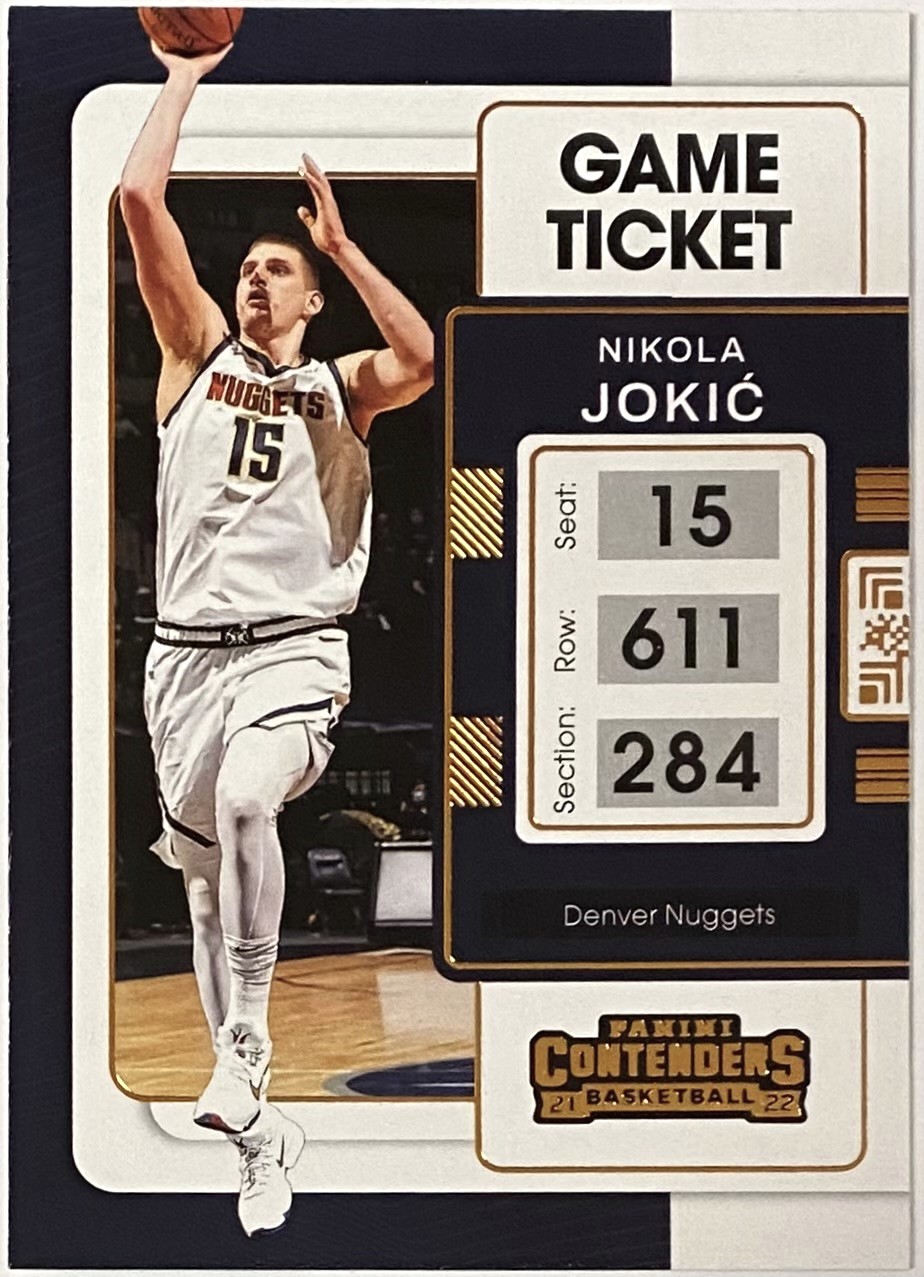 Nikola Jokic 2021-22 Panini Contenders Basketball Denver Nuggets Game ...