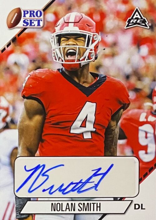 Nolan Smith Autographed 2021 Leaf Pro Set Georgia Bulldogs Football Rookie Card