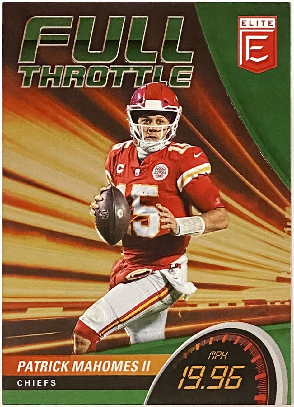 Patrick Mahomes Ii Panini Donruss Elite Football Kansas City Chiefs Full Throttle Card