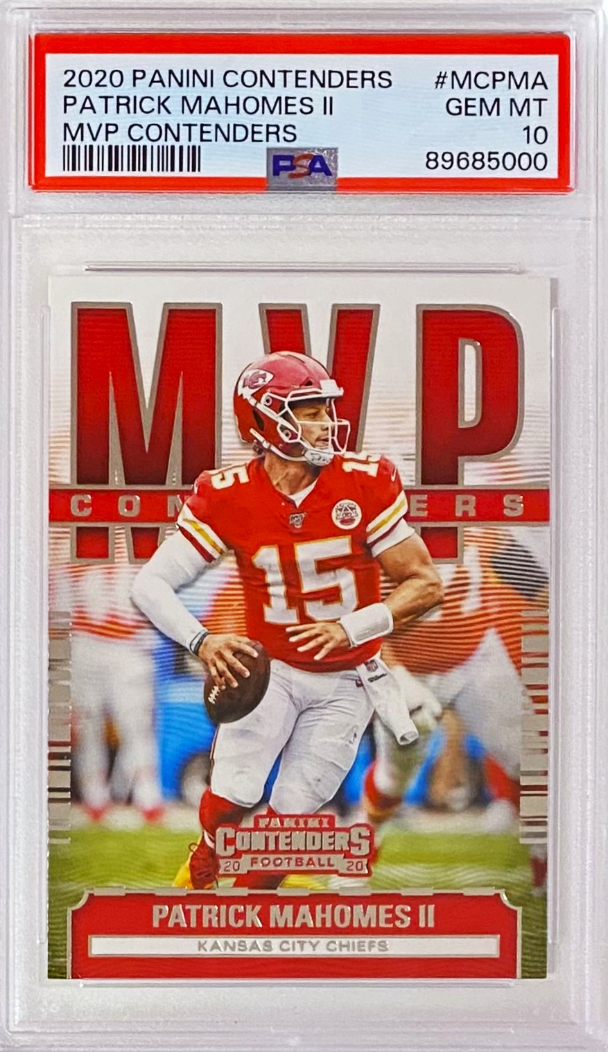 Patrick Mahomes good 2018 Panini Contenders PSA 10