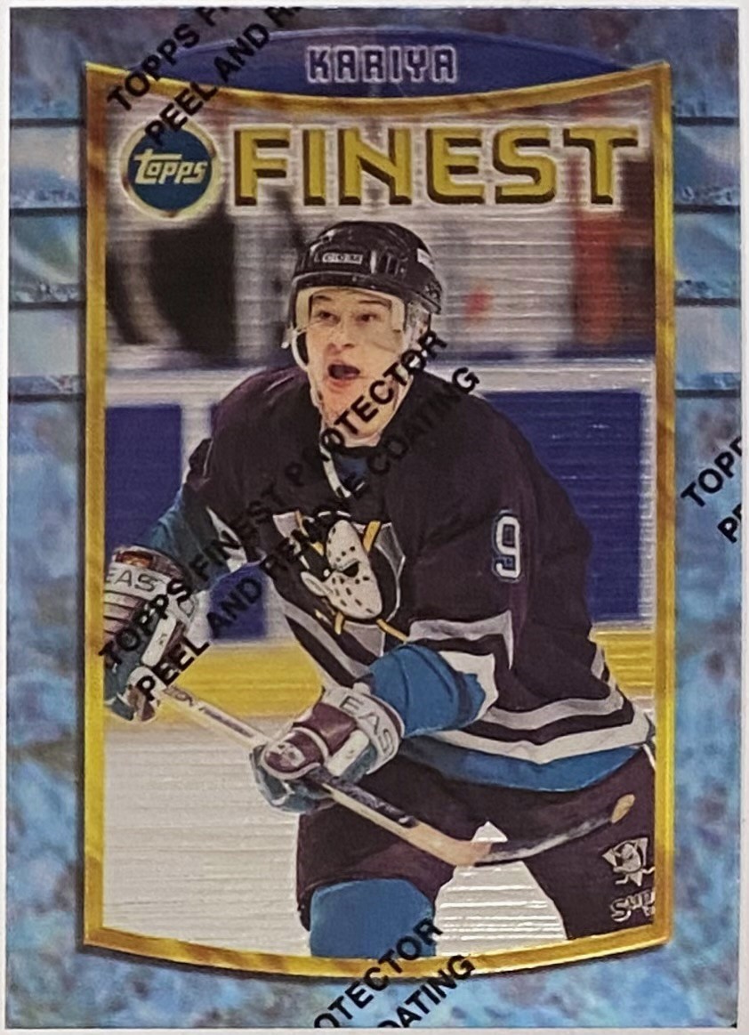 Paul Kariya 1994-95 Topps Finest Anaheim Mighty Ducks Hockey Card - KBK ...