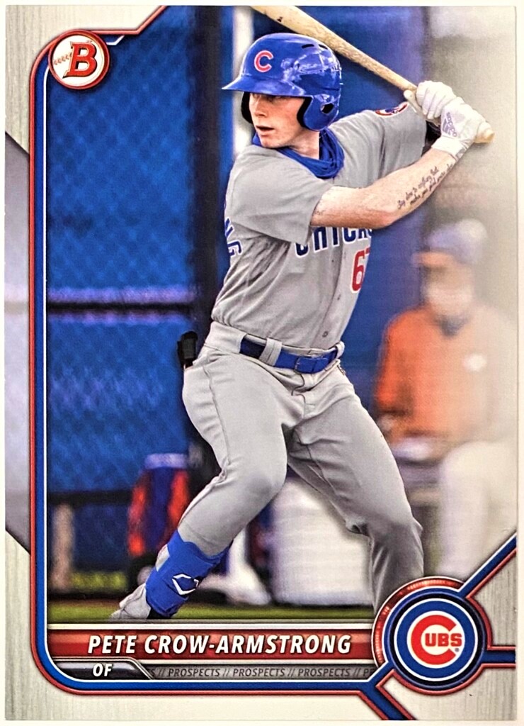 Pete Crow-Armstrong 2022 Bowman Prospects Chicago Cubs Baseball Rookie ...