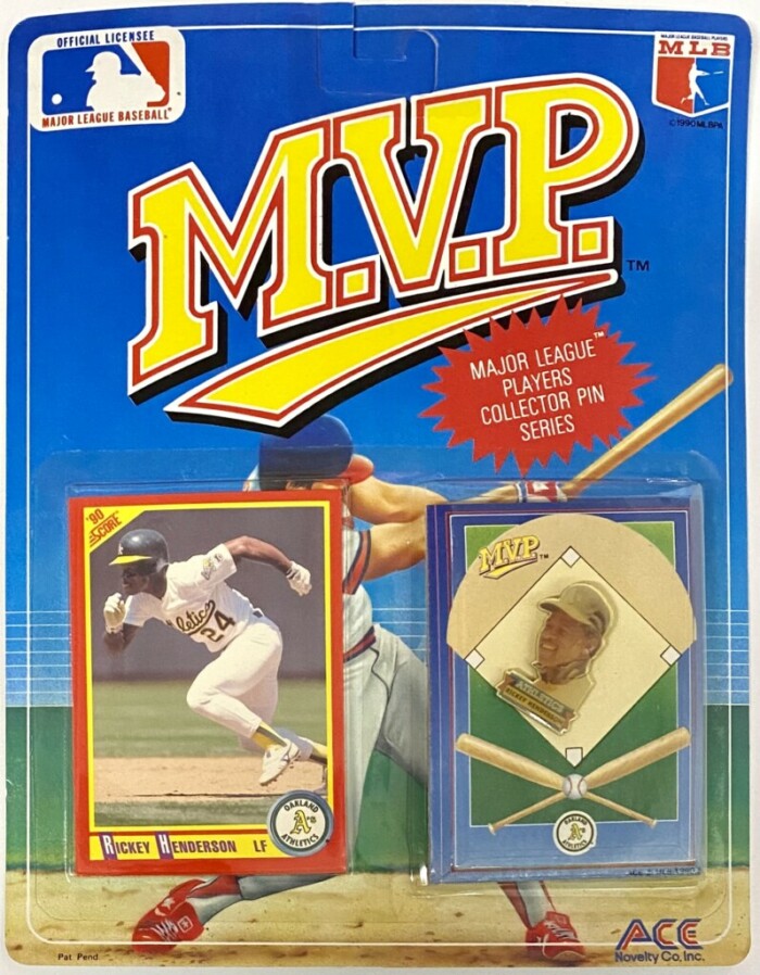 Rickey Henderson 1990 Oakland A's MVP Major League Players Collector Pin  Series w/1990 Score Baseball Card – KBK Sports