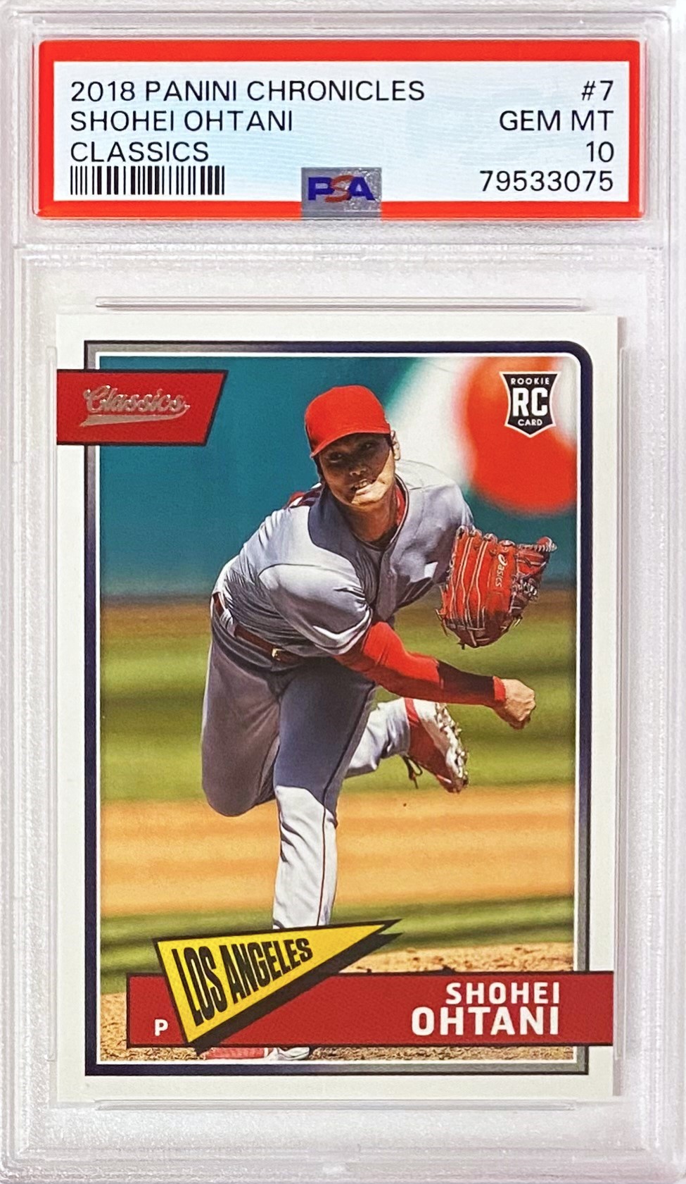 Shohei Ohtani 2018 Panini Chronicles Classics Baseball Los Angeles Angels  Graded Rookie Card (Grade 10 PSA) - KBK Sports