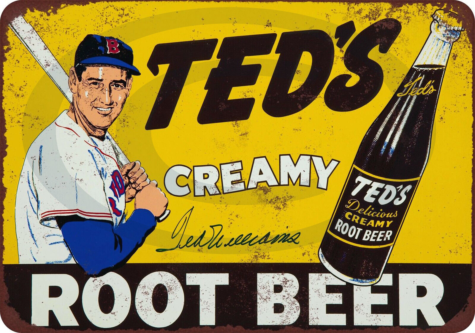 ted-williams-vintage-replica-ted-s-creamy-root-beer-8-12-metal-sign