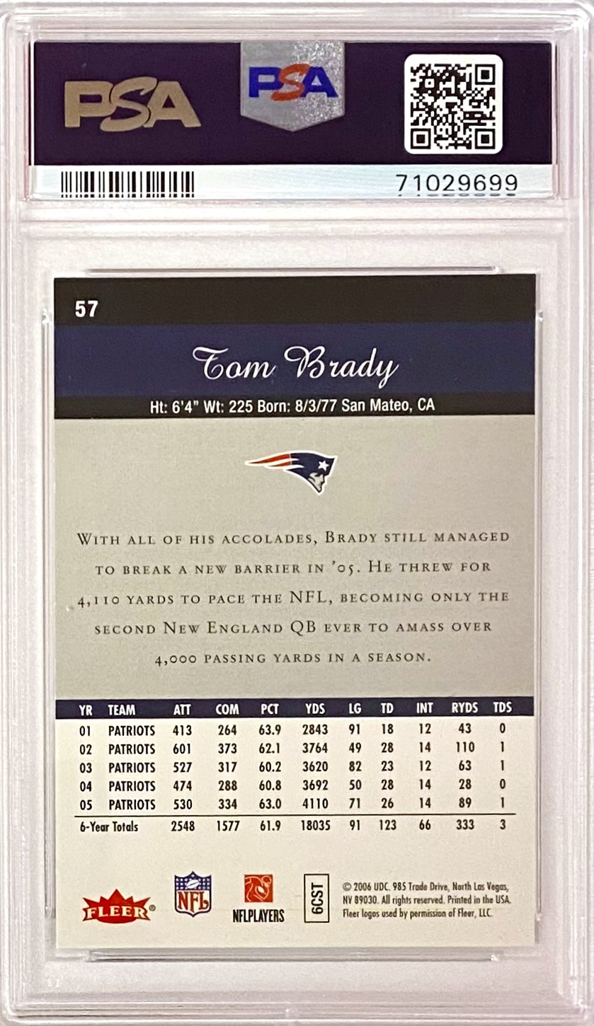 Tom Brady 2006 Flair Showcase New England Patriots Football Graded Card ...